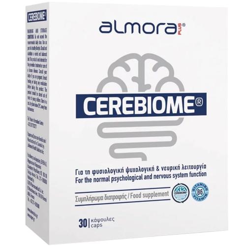 Almora Plus Cerebiome Food Supplement Συμπλήρωμα Διατροφής για τη Φυσιολογική Λειτουργία του Νευρικού Συστήματος & τη Μείωση της Κόπωσης 30caps